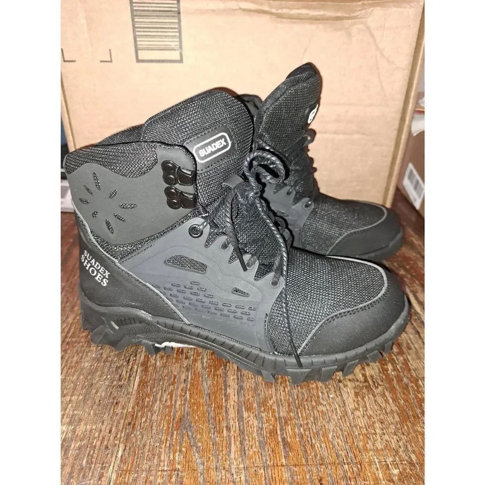 New W9/M7.5 Suadex Armour Indestructible Steel Toe Black Work Boots